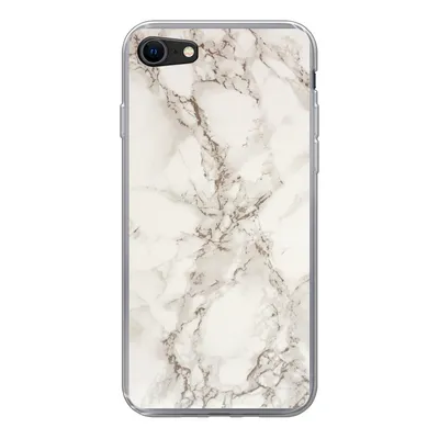 Produktbild von MuchoWow® Handyhülle Schutzhülle Hülle für iPhone 7 Marmor - Grau - Weiß Silikon Softcase Handy Hülle - Kartenhalter