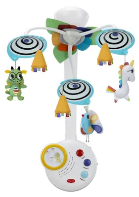 Produktbild von Tiny Love Classic Mobile, 2-in-1 Musik Mobile Baby Elektrisch, 0+ Monate, in ein Mobile Babybett für Unterwegs Verwandelbar, Born To Party