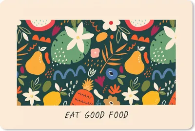 Produktbild von MuchoWow® Schreibtischunterlage Sprichwörter - Essen Sie gut - Zitate - Essen 60x40 cm - XXL Mauspad - Großes Mauspad