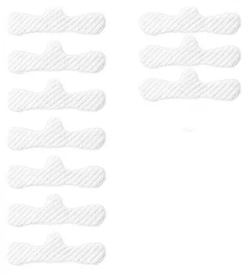 Produktbild von Schweißpads unter der Brust - 10 Stück - Wiederverwendbare BH-Schweißpads aus Baumwolle - 45 x 8 cm - Schutz vor Schweiß und Flecken - Für BH - Weiß