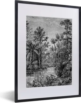 Produktbild von MuchoWow® Gerahmtes Poster Gestaltung - Wasser - Natur 30x40 cm - Poster mit Schwarzem Bilderrahmen Wandposter Rahmen Foto Bilder - Wandposter Schlafzimmer