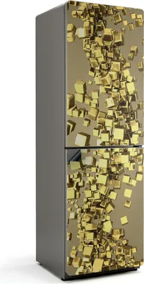 Produktbild von Dynamische 3D-Blöcke – Magnetische Kühlschrank Abdeckung – Dekorfolie magnetisch Küche – Kühlschrank Magnet Deko – selbstklebende Magnettafel – Magnetfolie für Kühlschranktür – 60x190 cm