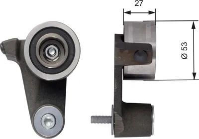 Produktbild von GATES T41165 Spannrolle Zahnriemen Ø53mm für VOLVO V70 II (285) V70 I (875, 876) V40 Kombi (645) 850 Kombi (855) XC70 Cross Country (295)