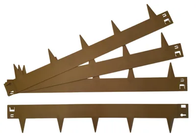 Produktbild von Rasenkante Metall 99 x 15,5 cm– Rostoptik –Beetumrandung & Rasenbegrenzung für Garten