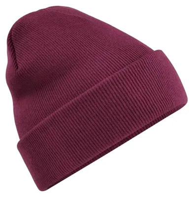 Image de Bonnet tricoté unie Beechfield pour adultes FK1482 (taille unique) (bordeaux)