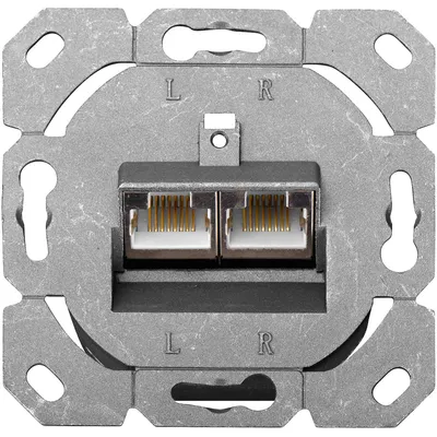 Produktbild von DIGITUS Aufputzdose Kat.6 Klasse E 2 x RJ45 geschirmt reinweiß