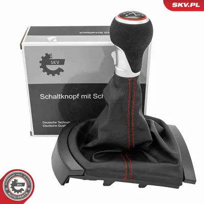 Obrázok produktu pre ESEN SKV hlavica radiacej páky 5-stupňová, čierna, z umelého koženého plastu, pre SEAT Ibiza III hatchback (6L)