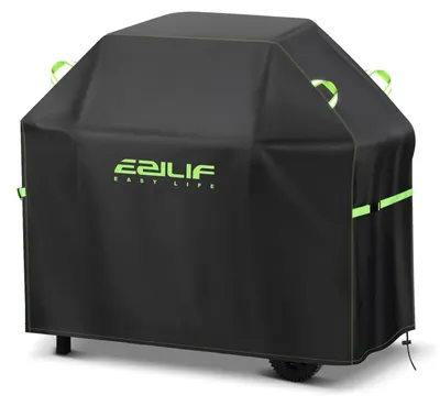 Immagine prodotto di Copertura per barbecue, dimensioni 132 x 66 x 110 cm, realizzata in tessuto Oxford 420D, impermeabile, ideale per l'uso in giardino