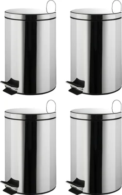 Produktbild von Kosmetikeimer - Edelstahl - mit Kunststoffeinsatz - 3 Liter - 4er Set