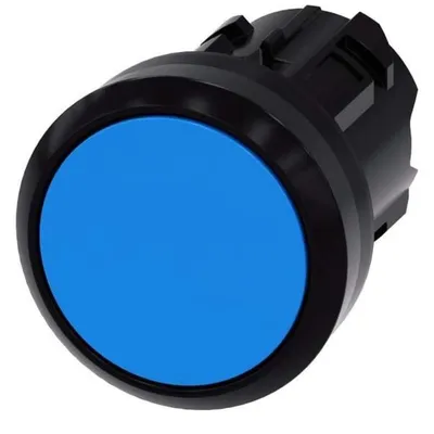 Produktbild von Siemens DRUCKTASTER, BLAU, Kunststoff, IP66, IP67, IP69, IP69K, Schwarz, Blau, 2,95 cm, 35,3 mm, 30 mm