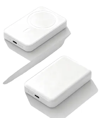 Image de Batterie externe, capacité de 10000 mAh, charge sans fil, puissance de sortie de 20 W, fermeture magnétique, compatible avec les appareils MagSafe