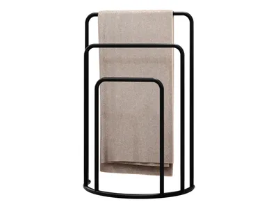Produktbild von MIRJAN24 Handtuchständer Lebina, Metall Konstruktion, 50x24x75 cm, Badezimmer (Farbe: Schwarz)