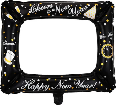 Produktbild von Oblique Unique Folien Luftballon Bilderrahmen Happy New Year Ballon Deko für Silvester Neujahr Party Silvesterdeko
