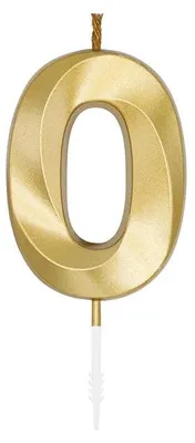 Produktbild von Zahlenkerze Kuchenkerze 6cm gold 0