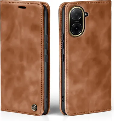Produktbild von Handy Hülle für Xiaomi Redmi A5 Klapphülle Bookcase Flip Cover Handy Tasche Etui Farbe: Hellbraun