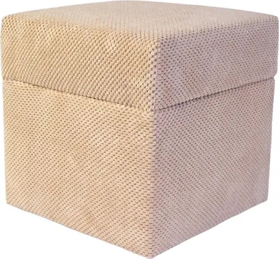 Zdjęcie produktu dla Pufa welurowa ZEFIR DOT 40x40 cm kwadratowa z pojemnikiem pufa tapicerowana otwierana do salonu brudno różowa