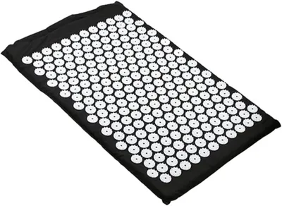Image de Tapis d'acupression - Set de coussin de massage - Favorise la relaxation - Avec fonction de chauffage - 67 x 42 cm - Noir