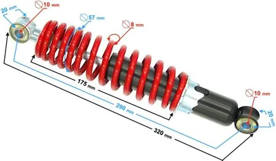 Image de Amortisseur arrière ATV 110 rouge