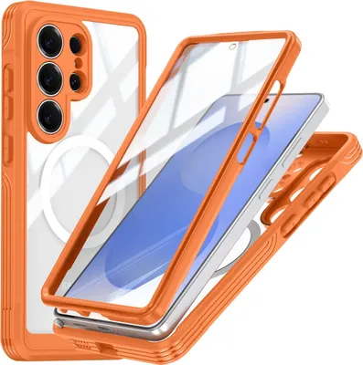 Obrázok produktu pre MagSafe puzdro na mobilný telefón pre Samsung Galaxy S26 Ultra Full Body Hybrid Bumper Orange