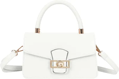 Immagine prodotto di Gallantry, borsa da donna con chiusura a G in metallo e tracolla staccabile, bianca