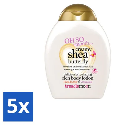 Productafbeelding van 5 x Treaclemoon Bodylotion Crème Shea Butterfly - 500 ml - Voordeelverpakking - 5 stuks