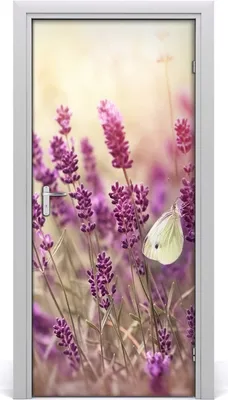 Produktbild von Tulup Türaufkleber 95x205 cm Dekorative Aufkleber Selbstklebend Wasserdichte Tapete Abnehmbar Schlafzimmer Wohnzimmer Wohnkultur - Lavendelblüten