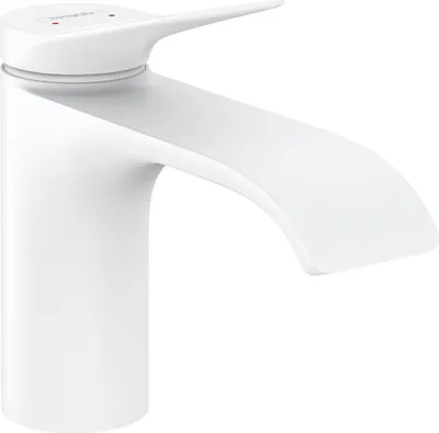 Produktbild von hansgrohe Einhandmischer Waschtisch Vivenis ComfortZone 80 mit Ablaufgarnitur mattweiß