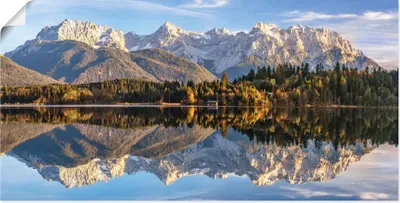 Produktbild von ARTland Poster Karwendelblick am Barmsee Größe: 100x50 cm