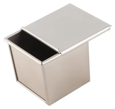 Broodvorm met deksel, 11,6x10x11 cm, koolstofstaal, antikleef