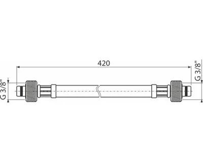 Produktbild von veporit. Panzerschlauch zu UP-Spülkasten 3/8";veporit. Panzerschlauch zu UP-Spülkasten 3/8""