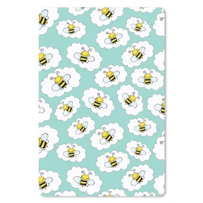 Produktbild von MuchoWow® Mauspad Mousepad Biene - Insekten - Muster - Grün 18x27 cm - Mousepads - Maus Mat - Pad - Mausunterlage