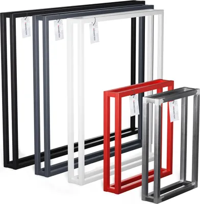 Produktbild von HOLZBRINK Tischbeine für Schreibtisch, Esstisch, Küchentisch, Tischgestell 60x72 cm, Schwarz, 1 Stück, HLT-18-L-CC-9005