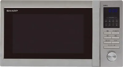 Produktbild von Sharp R722STWE, Arbeitsplatte, Solo-Mikrowelle, 25 l, 900 W, Eingebautes Display, Tasten, Drehregler