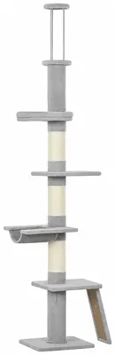 Produktbild von PawHut Kratzbaum Deckenhoch 230–260 cm höhenverstellbar Katzenbaum 5 Etagen