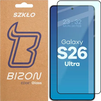 Produktbild von Gehärtetes Glas für Galaxy S26 Ultra, Bizon Glass Edge 2, Schwarzer Rahmen
