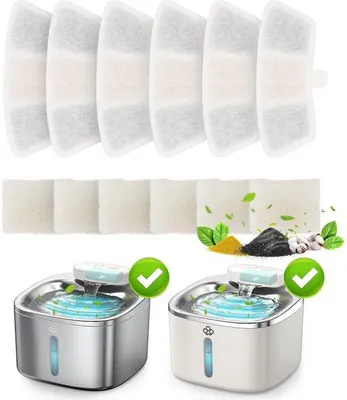 Produktbild von 6 Stück Filter für 3,5L Edelstahl Katzenhochbeet Modell PW04