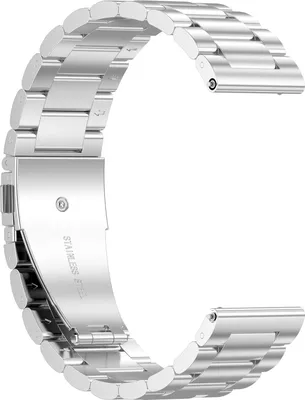 Produktbild von INF Edelstahl-Uhrenarmband für Huami, Garmin, Vivomove und Huawei Silber