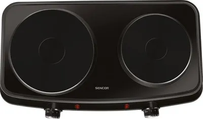 Image de Plaque de cuisson électrique SENCOR SCP 2254BK-EUE4, 2500 W, 2 Foyers, Noir