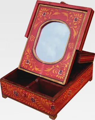 Produktbild von Spiegelschatulle Schmink Spiegel - Rot, 10x25x30 cm