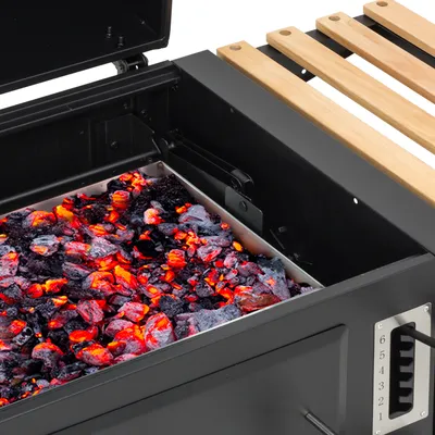 Obrázok produktu pre Klarstein gril na drevené uhlie, veľký BBQ gril s kolieskami, 3 horáky, mobilný