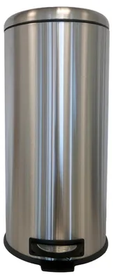 Produktbild von Triit- Mülleimer rund Edelstahl 30 l silber matt mit Absenkautomatik