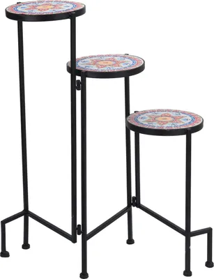 Obrázek produktu pro Stojan na květiny MOZAIKA, 3patrový, 68 cm