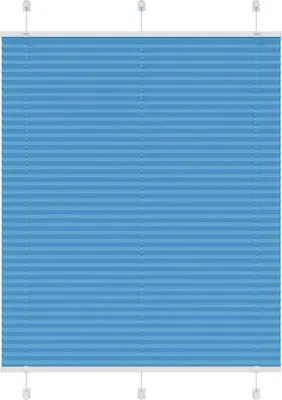 Produktbild von Plissee Blau 105x100 cm Stoffbreite 104,4 cm Polyester