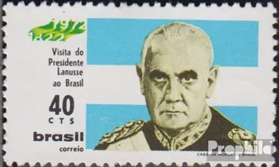 Produktbild von Briefmarken Brasilien 1972 Mi 1308 (kompl.Ausg.) un Staatspräsident Lanusse