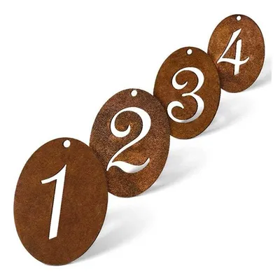 Produktbild von Rost Metall Adventsdeko Zahlen 1 - 4 | Weihnachtsdeko Adventzahlen