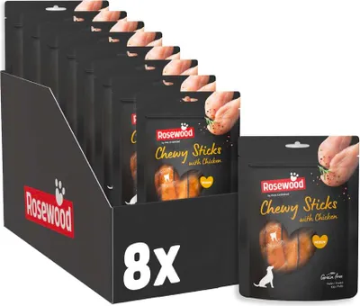 Produktbild von Rosewood Chewy Sticks Huhn Medium 8x100g