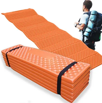 Produktbild von Faltbare Reisegymnastikmatte Militärurlaub 180Cm Orange