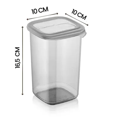 Image de set de 12 boîtes à provisions 1200 ml empilables - Boîtes de rangement pour la cuisine, récipients alimentaires pour le riz, les pâtes, la farine, les épices - Récipients à épices