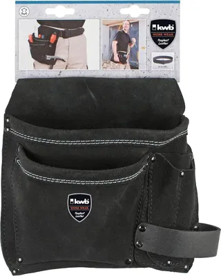 Produktbild von kwb 906510 - Werkzeughüftgurt - Schwarz - Leder - 5 Taschen - 235 mm - 235 mm (906510)