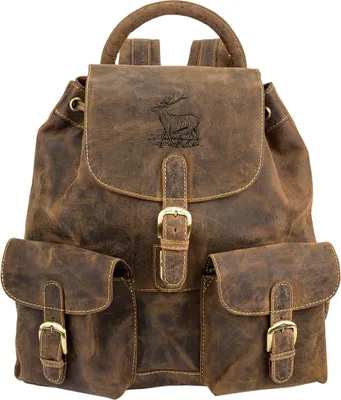 Zdjęcie produktu dla Greenburry Vintage City Skórzany plecak damski brązowy 1711-Stag-3-25